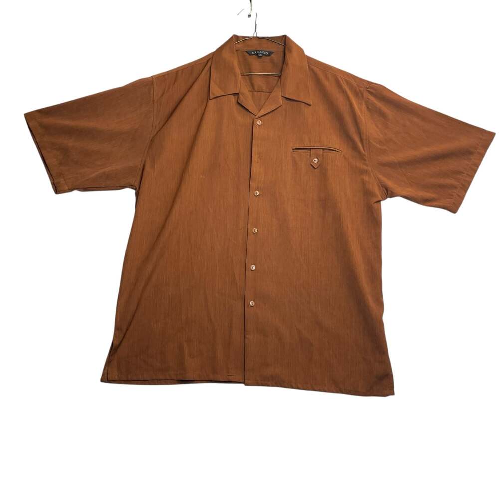Bagazio Men’s 2XL Brown Short Sleeve Button Up Shirt & Size 40 Shorts Set - Picture 2 of 14